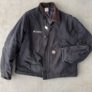 Carharrt J002 Black Duck Canvas Work Jacket 2XL Tall